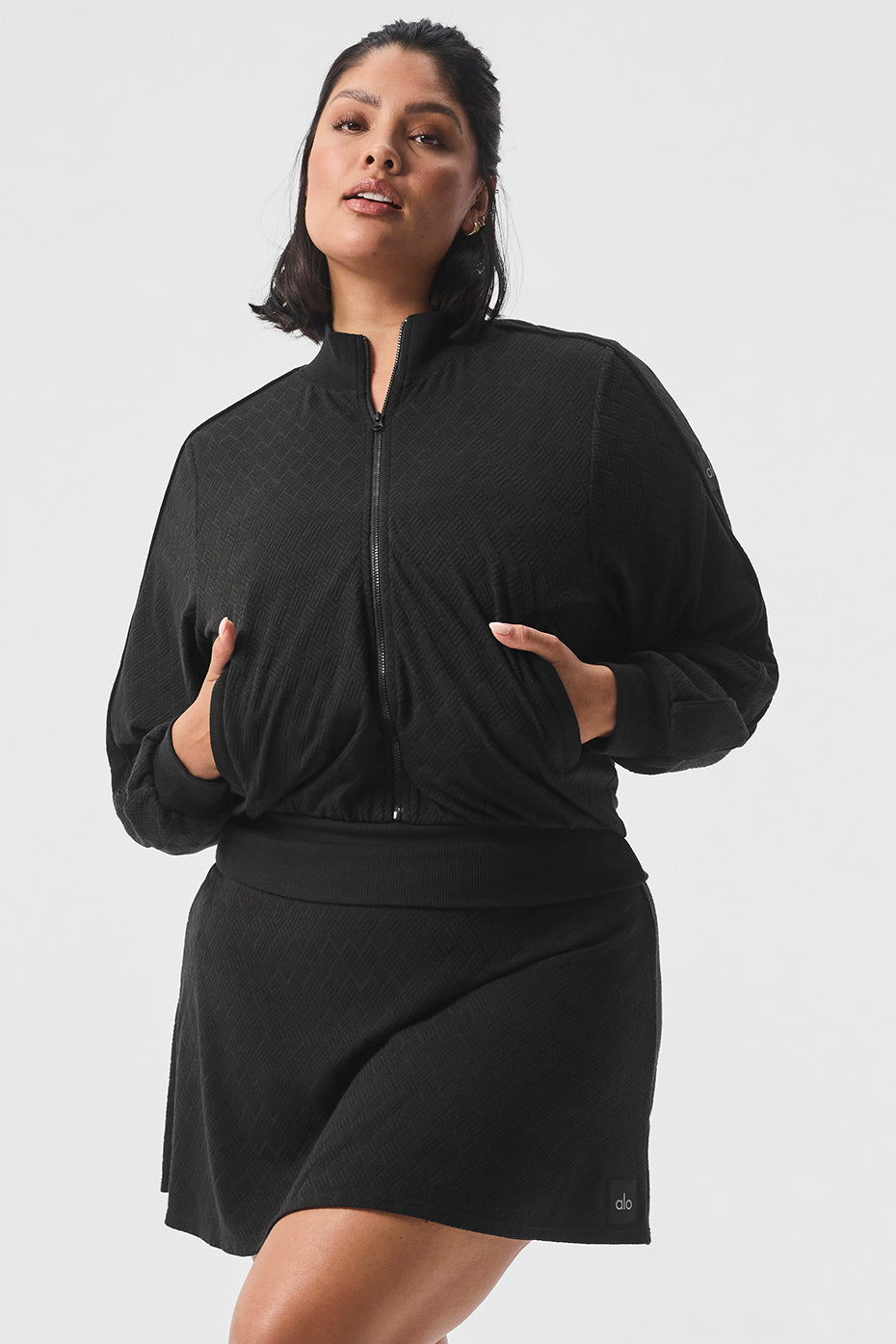 Cropped Doubles Only Full Zip Jacket - Black - Image 5