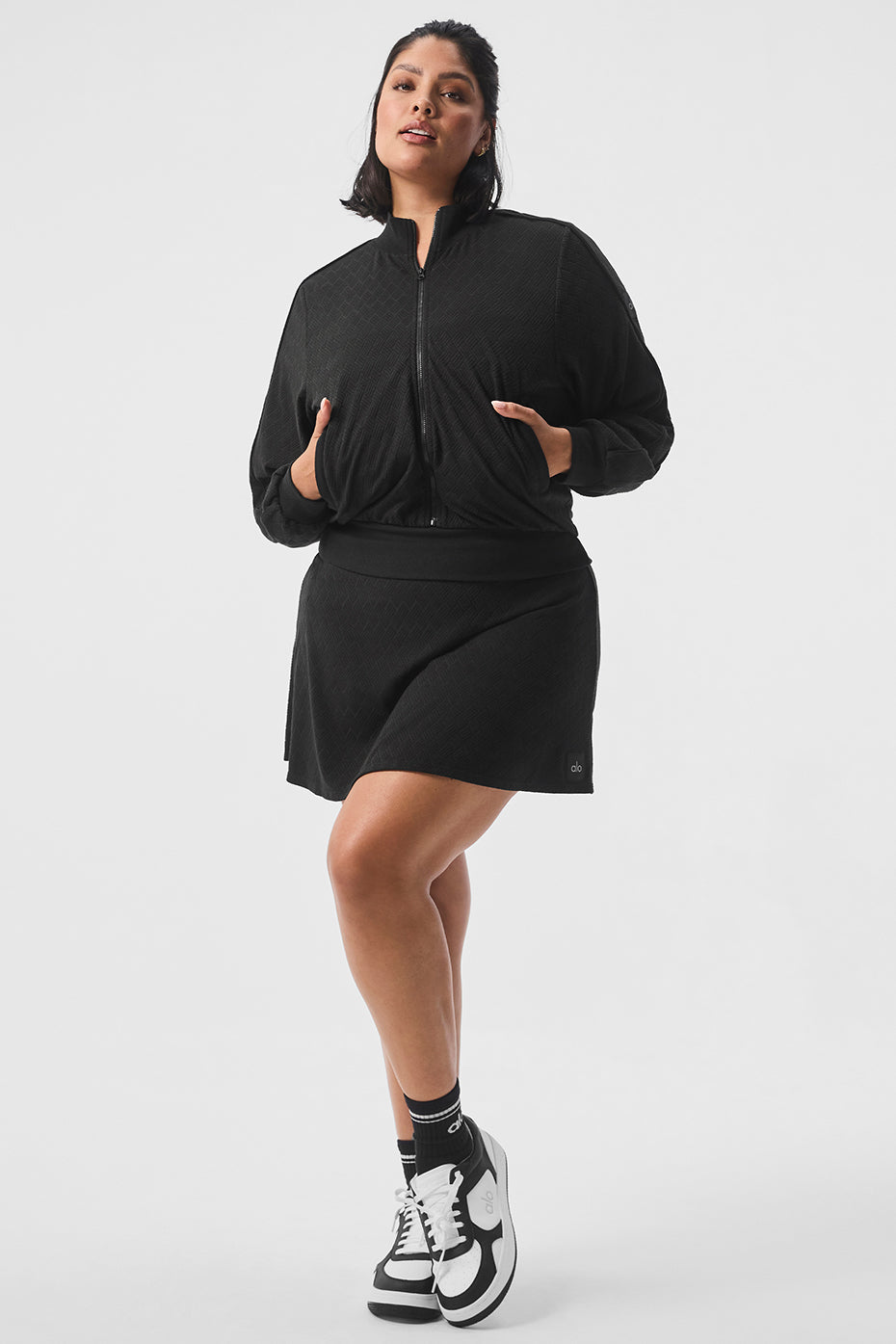 Cropped Doubles Only Full Zip Jacket - Black - Image 6