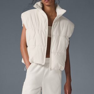 Incline Puffer Vest - Ivory
