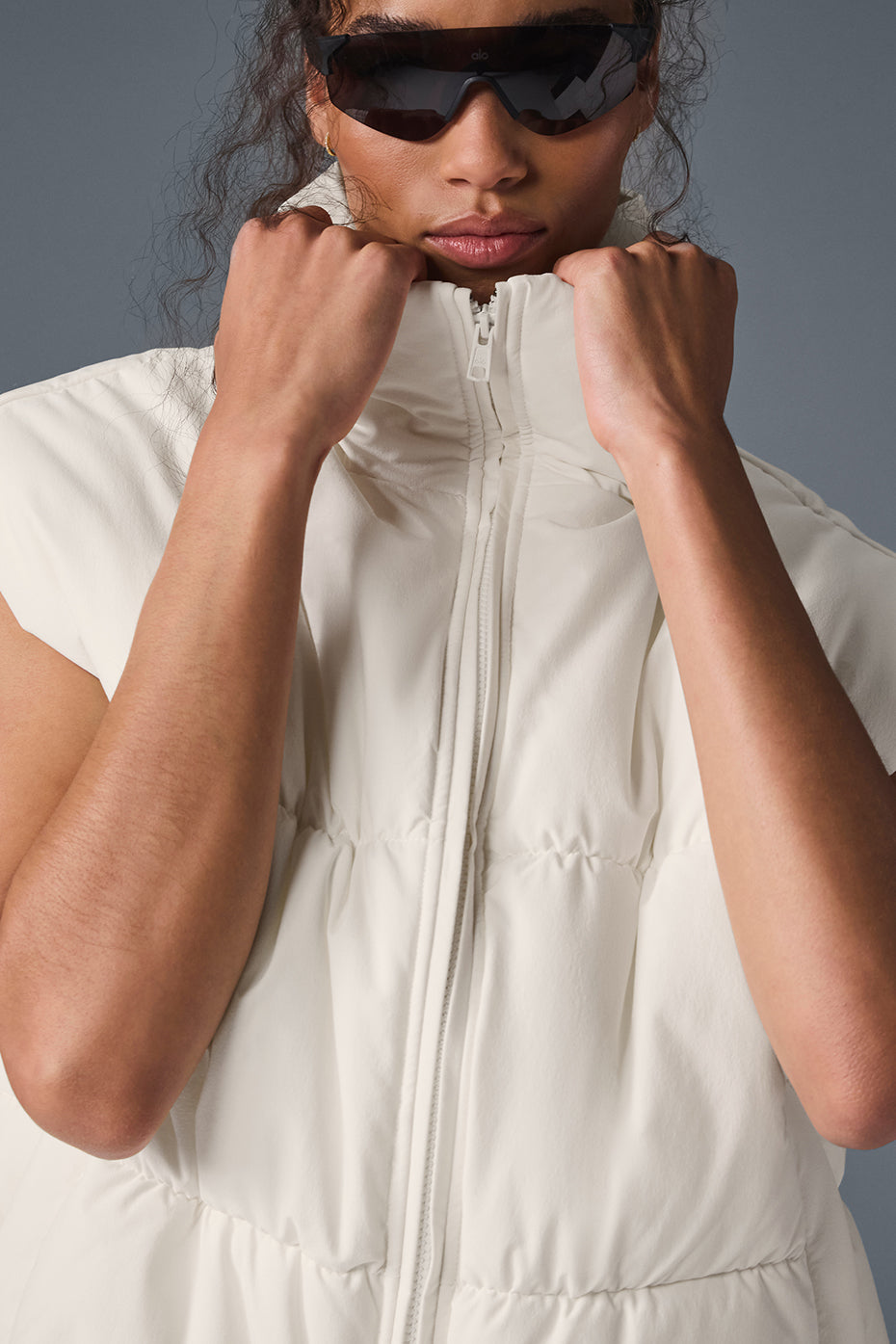Incline Puffer Vest - Ivory - Image 5