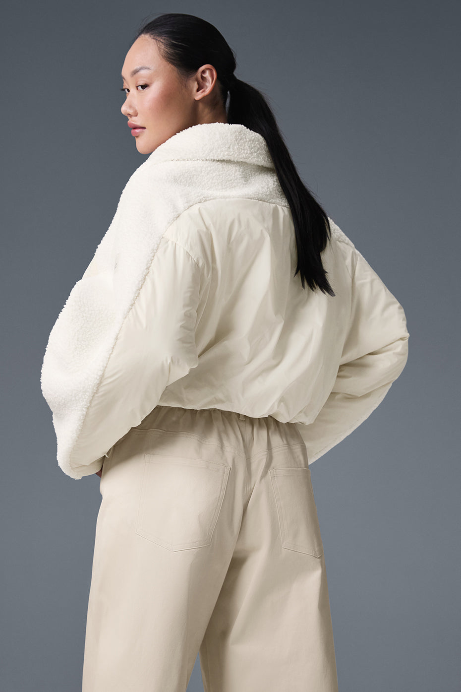 Sherpa Cozy Escape Puffer - Ivory/Ivory - Image 3