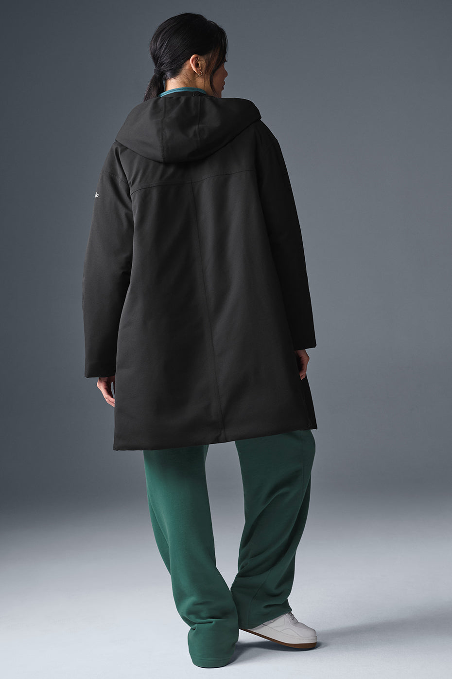 Rain Or Shine Puffer Long Coat - Black - Image 3
