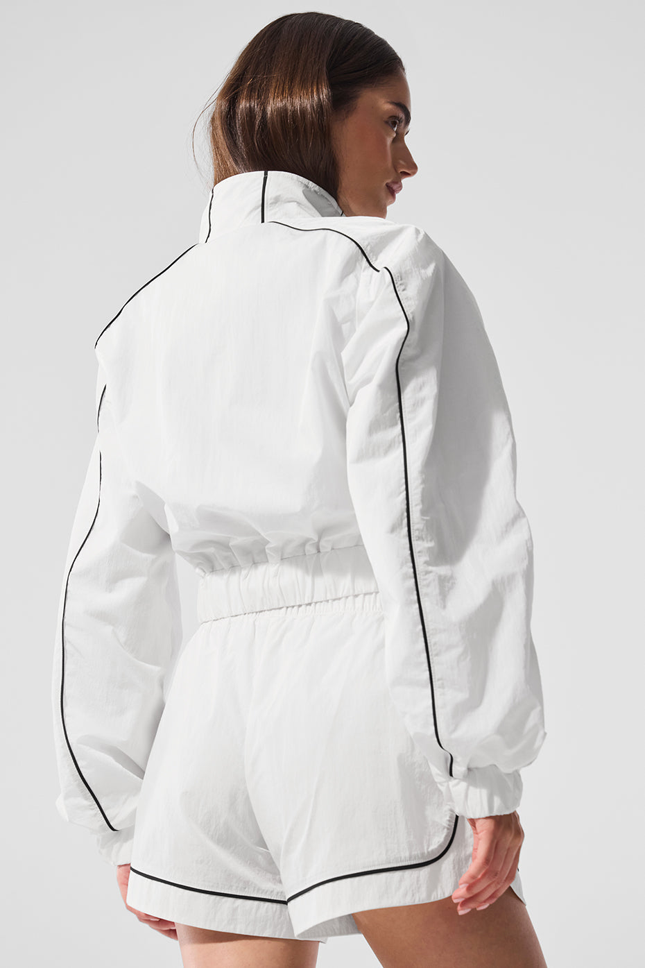 Motivate Full-Zip Track Jacket - White/Black - Image 3