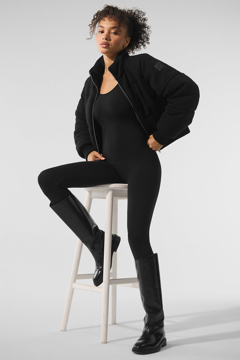 Darling Sweater Puffer - Black - Image 5