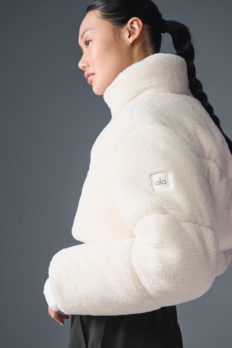 Sherpa Main Act Corset Puffer - Ivory - Image 4