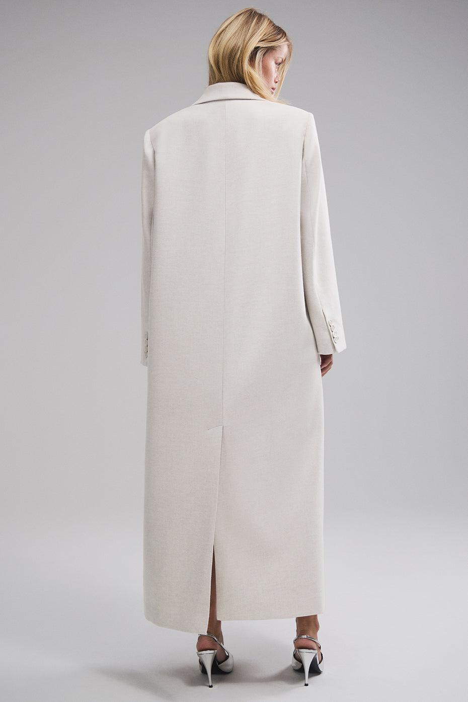 Courchevel Soiree Wool Coat - White Oak - Image 2