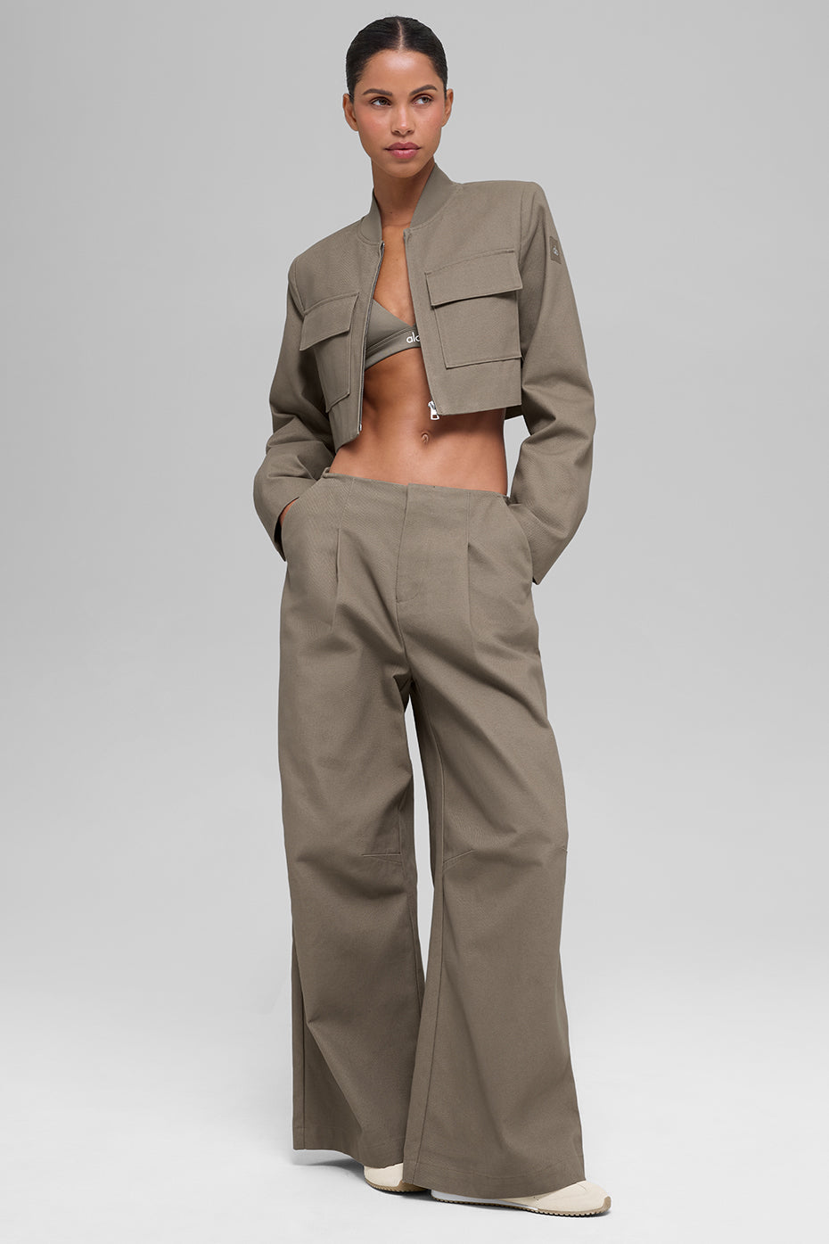 Cropped Main Character Jacket - Light Cocoa - Image 5