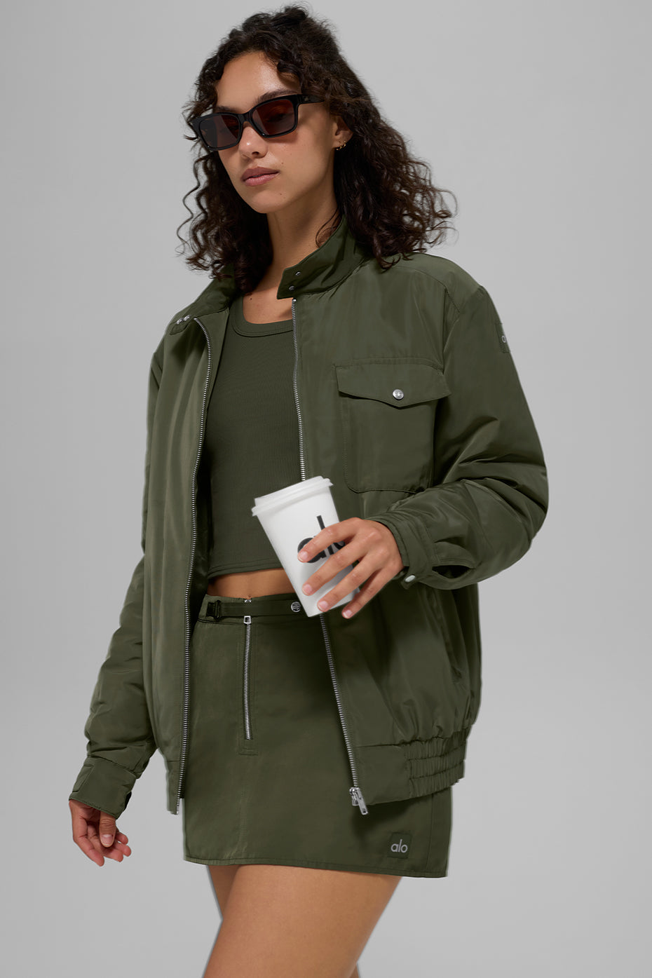Work It Bomber - Green Olive - Image 6