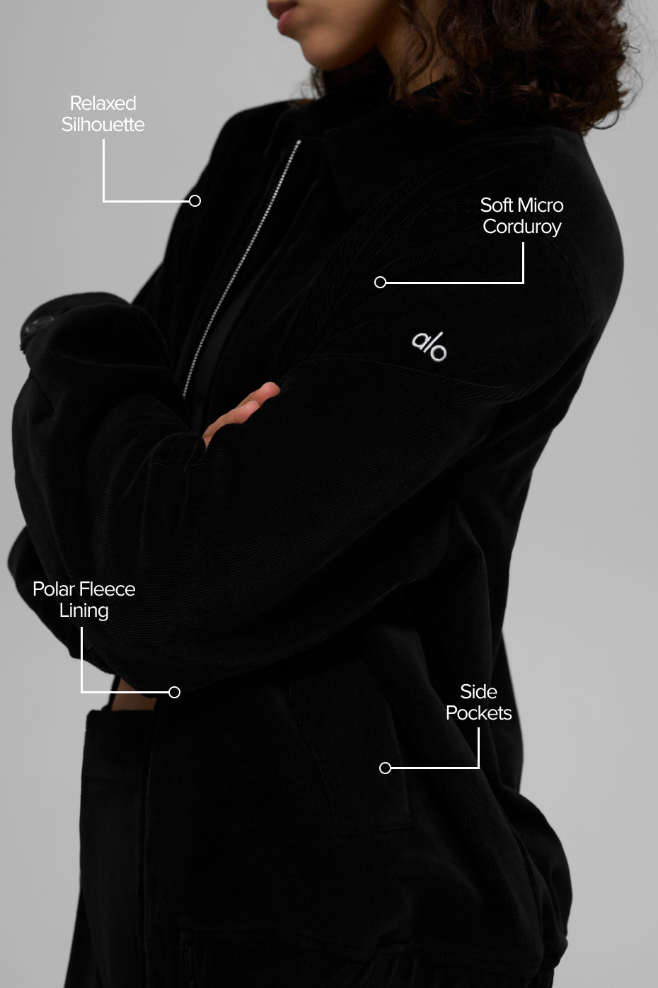 Micro Corduroy On Duty Jacket - Black - Image 2