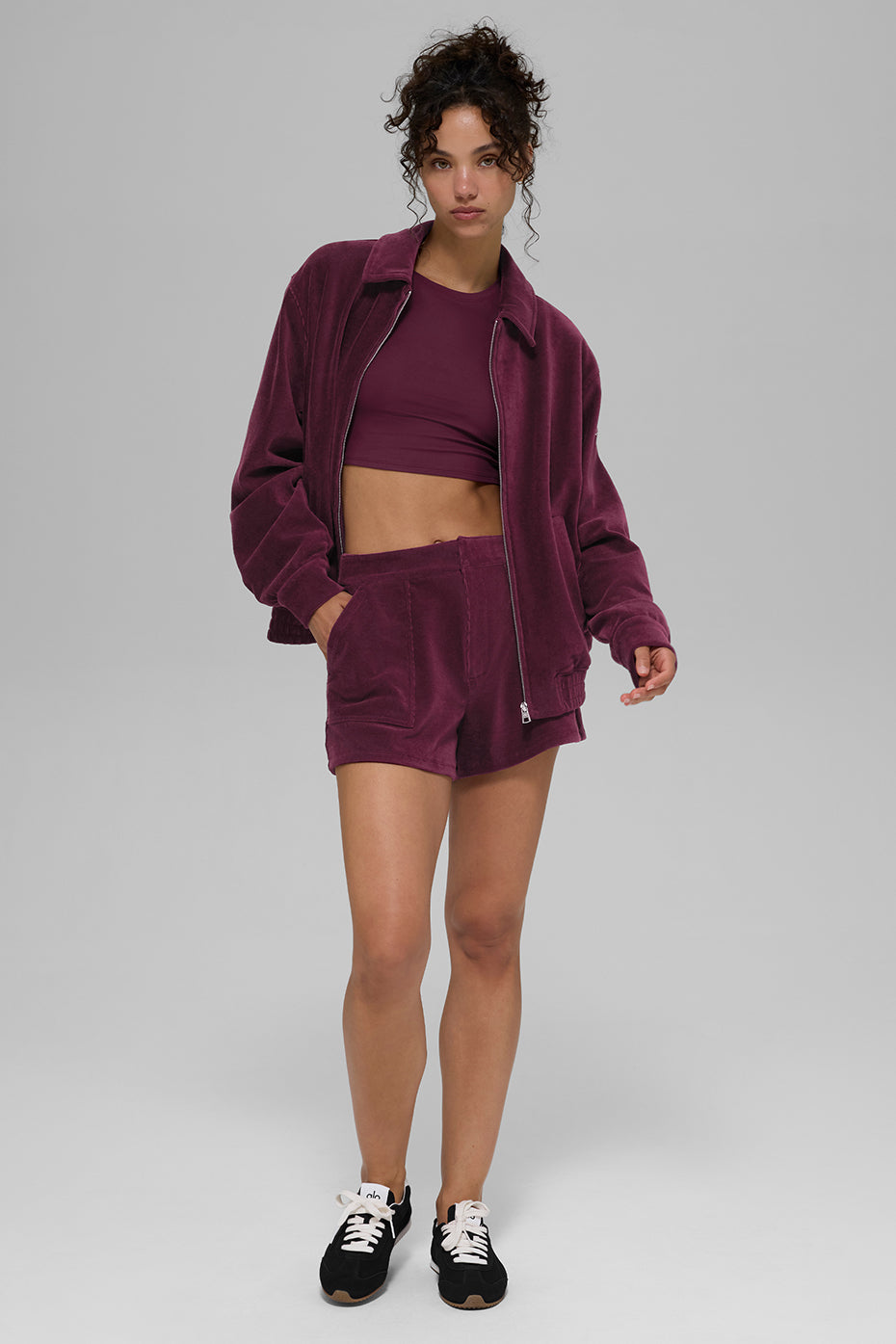 Micro Corduroy On Duty Jacket - Burgundy - Image 6