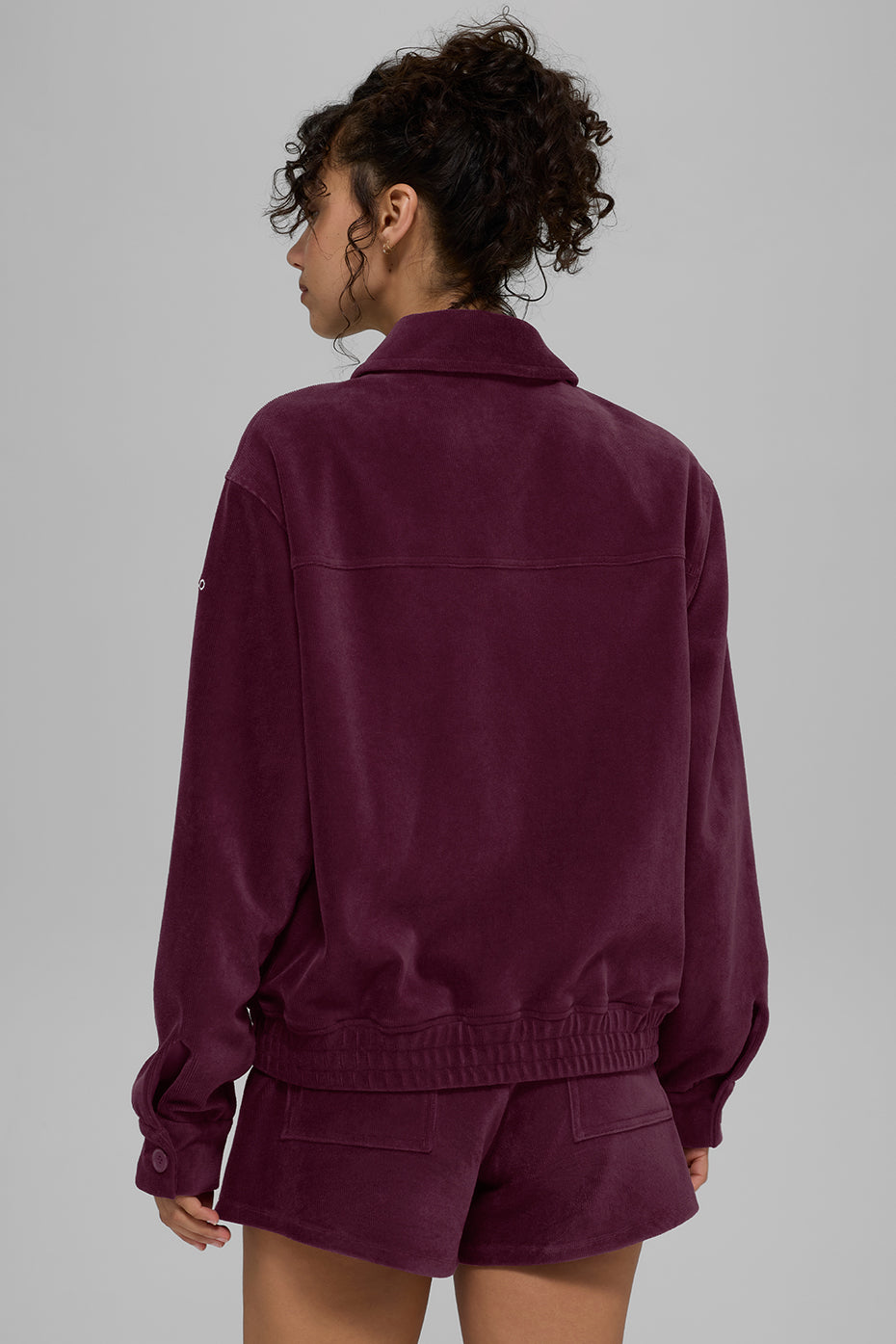 Micro Corduroy On Duty Jacket - Burgundy - Image 4