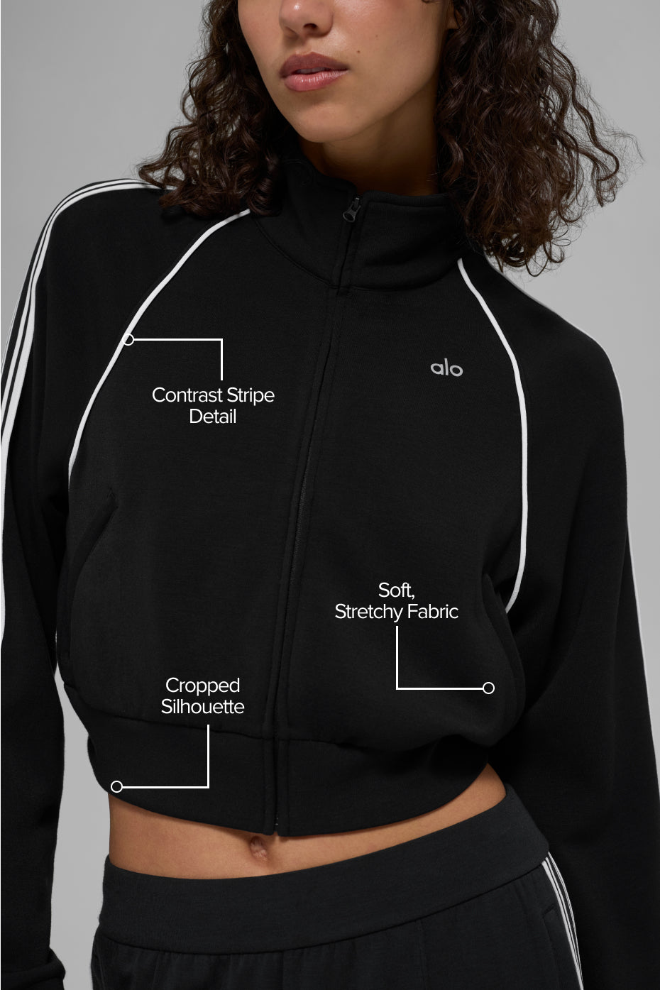 Track Star Full Zip Jacket - Black - Image 2