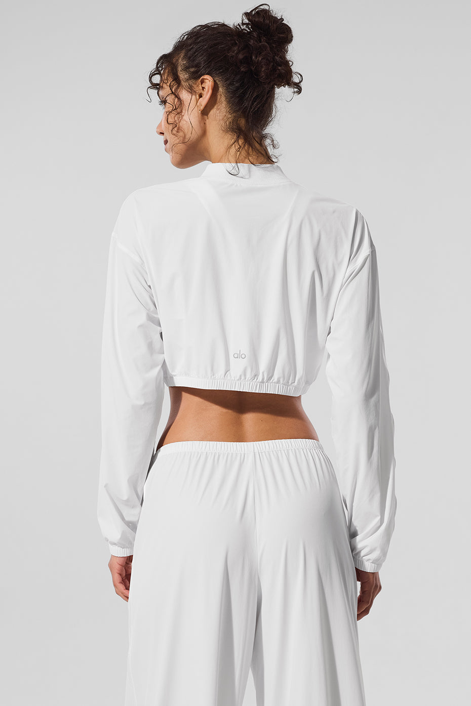Cropped Breezy Full-Zip Cover Up - White - Image 4