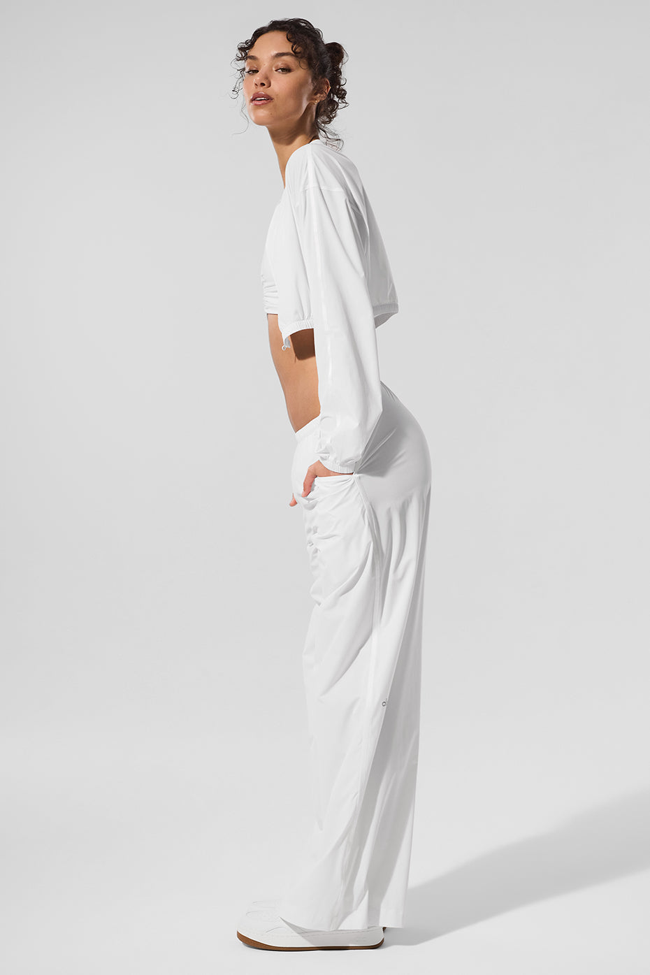 Cropped Breezy Full-Zip Cover Up - White - Image 5
