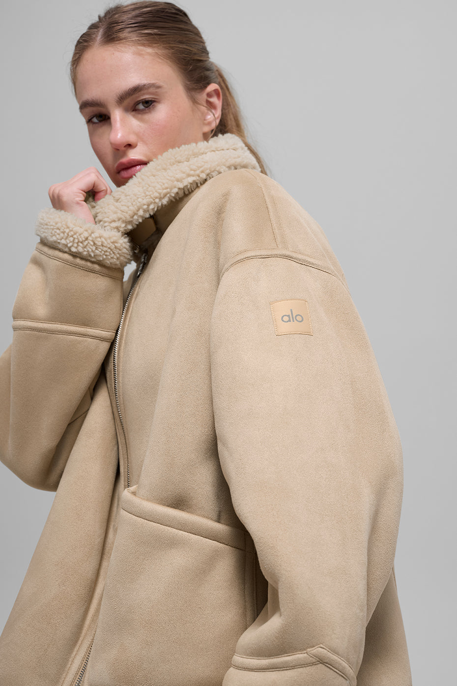 Faux Shearling Grand Jacket - Woodland Tan - Image 2