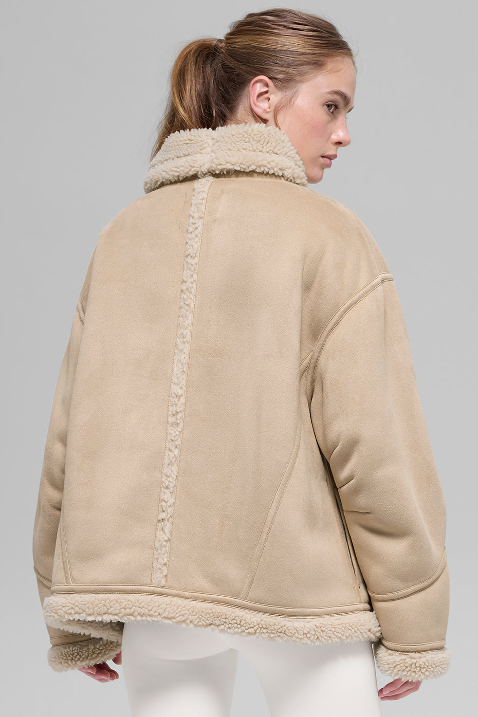 Faux Shearling Grand Jacket - Woodland Tan - Image 4