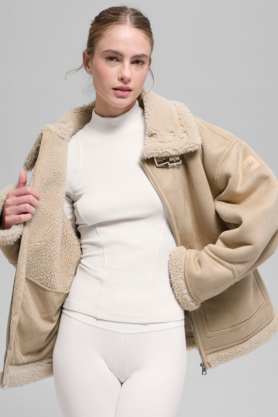 Faux Shearling Grand Jacket - Woodland Tan - Image 5