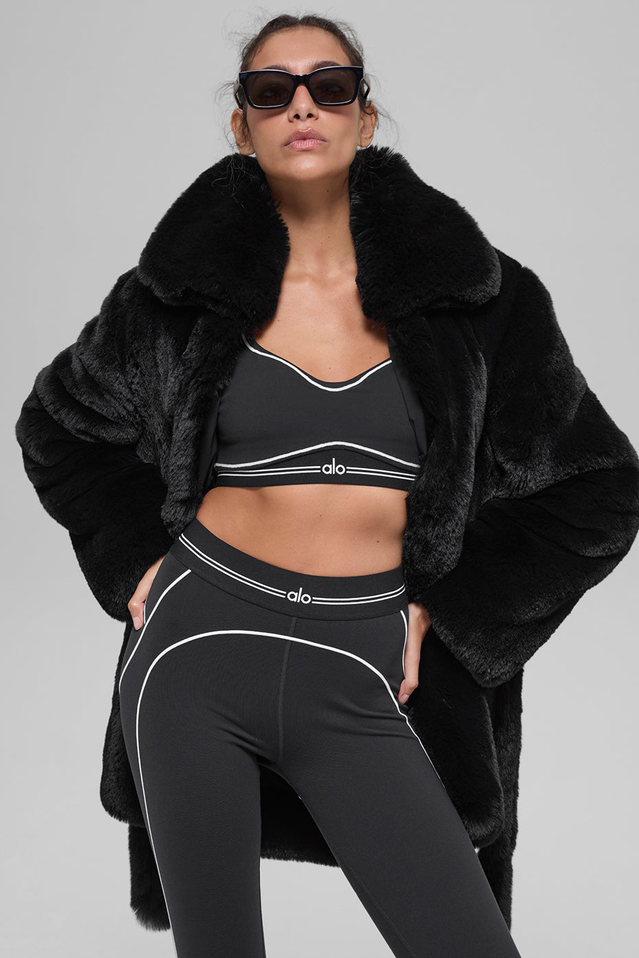 Faux Fur Starstruck Coat - Black - Image 5