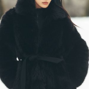 Faux Fur Starstruck Coat - Black