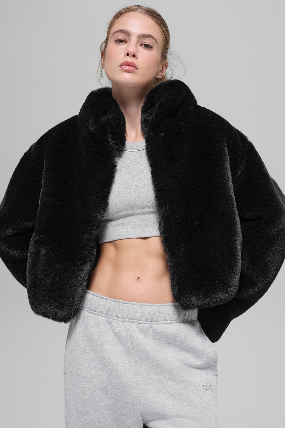 Faux Fur Allure Jacket - Black - Image 3