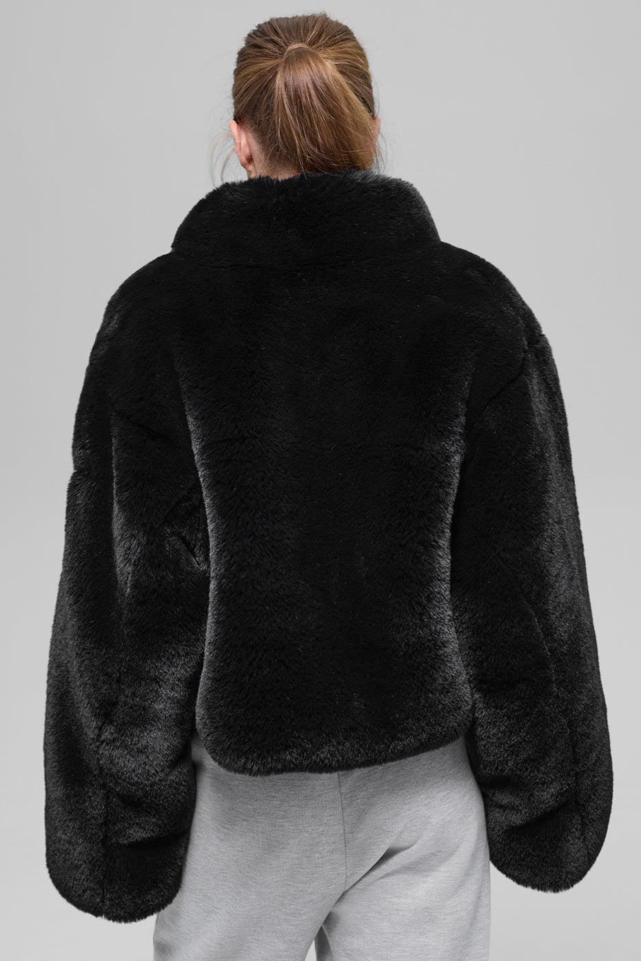 Faux Fur Allure Jacket - Black - Image 4