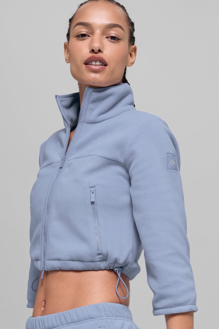 Polar Fleece Retreat Cropped Jacket - Winter Frost - Image 4
