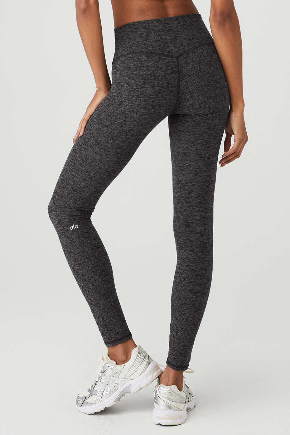 Alosoft High-Waist 7/8 Highlight Legging - Dark Heather Grey - Image 2