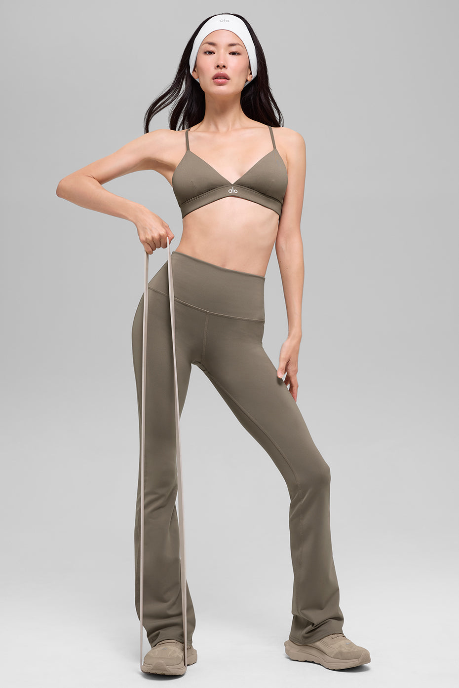 Airbrush High-Waist Bootcut Legging - Light Cocoa - Image 7