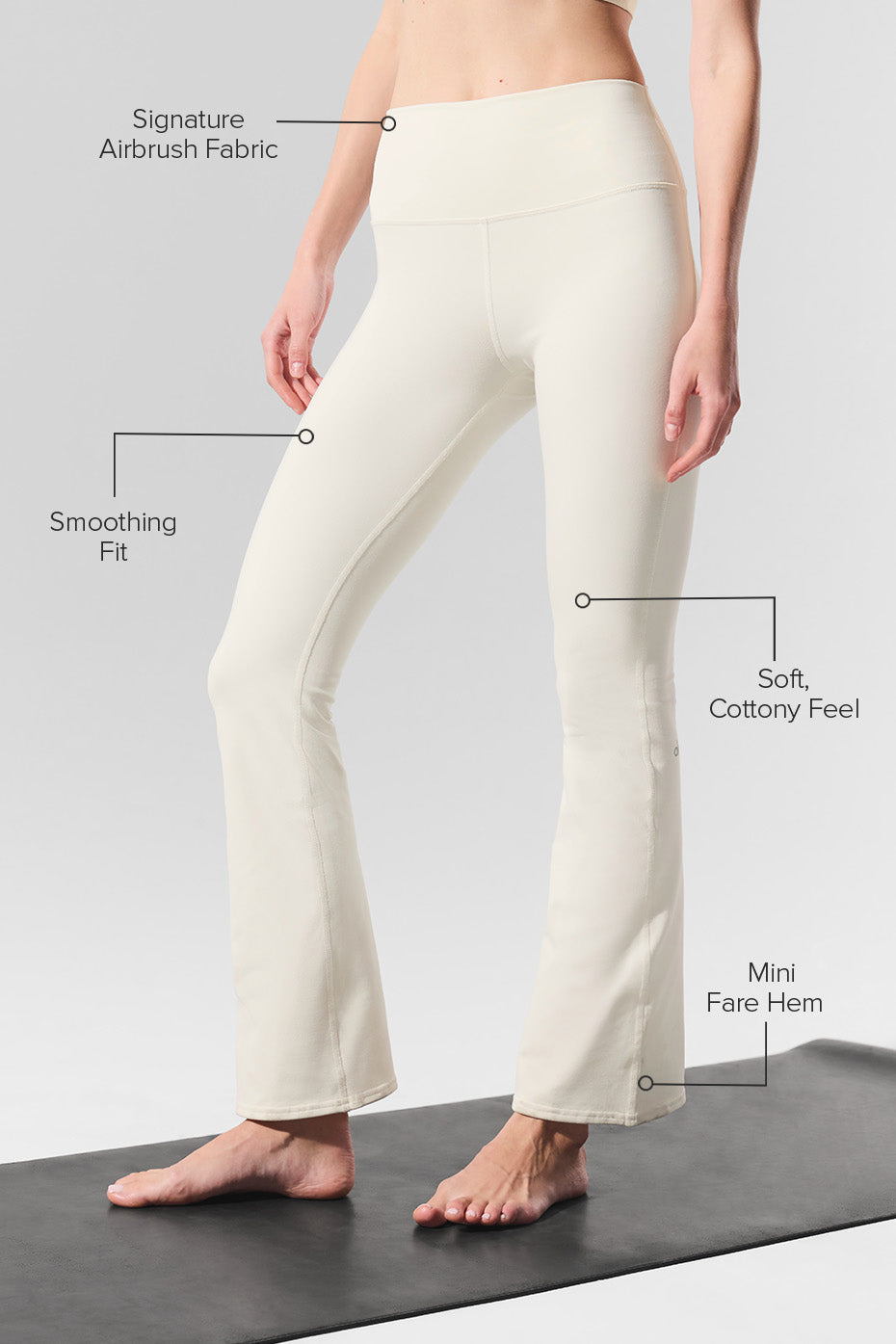 Airbrush High-Waist 7/8 Bootcut Legging - Ivory - Image 2