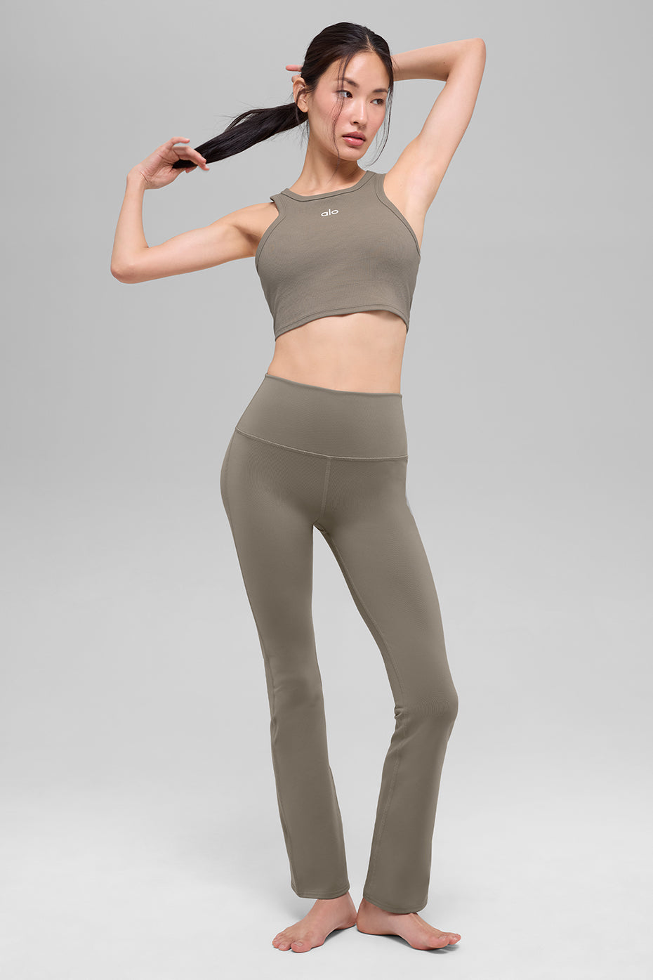 Airbrush High-Waist 7/8 Bootcut Legging - Light Cocoa - Image 4