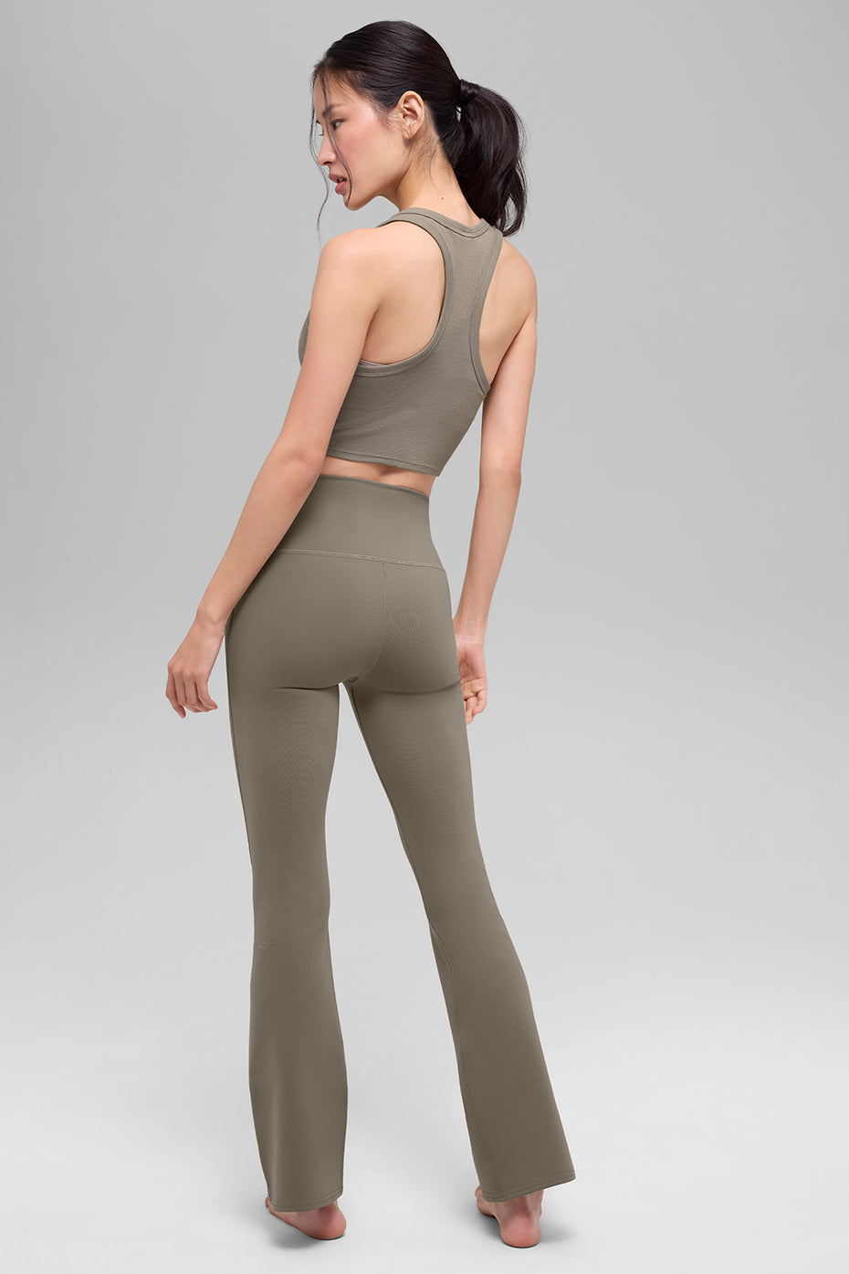 Airbrush High-Waist 7/8 Bootcut Legging - Light Cocoa - Image 3