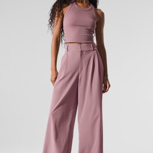 High-Waist Dreamscape Trouser (Long) - Smoky Quartz