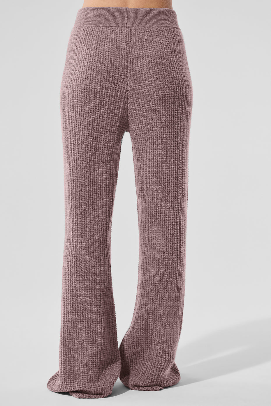Cashmere High-Waist Plush Waffle Pant - Mushroom Heather - Image 3