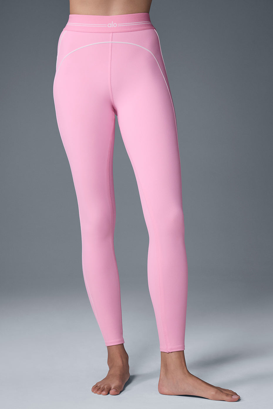 Airbrush High-Waist Heart Throb Legging - Sweet Pink/White - Image 2