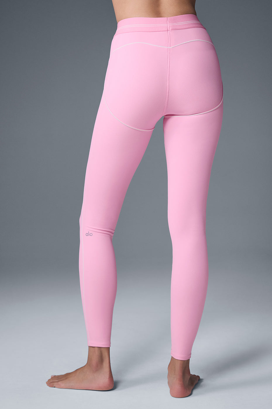 Airbrush High-Waist Heart Throb Legging - Sweet Pink/White - Image 3