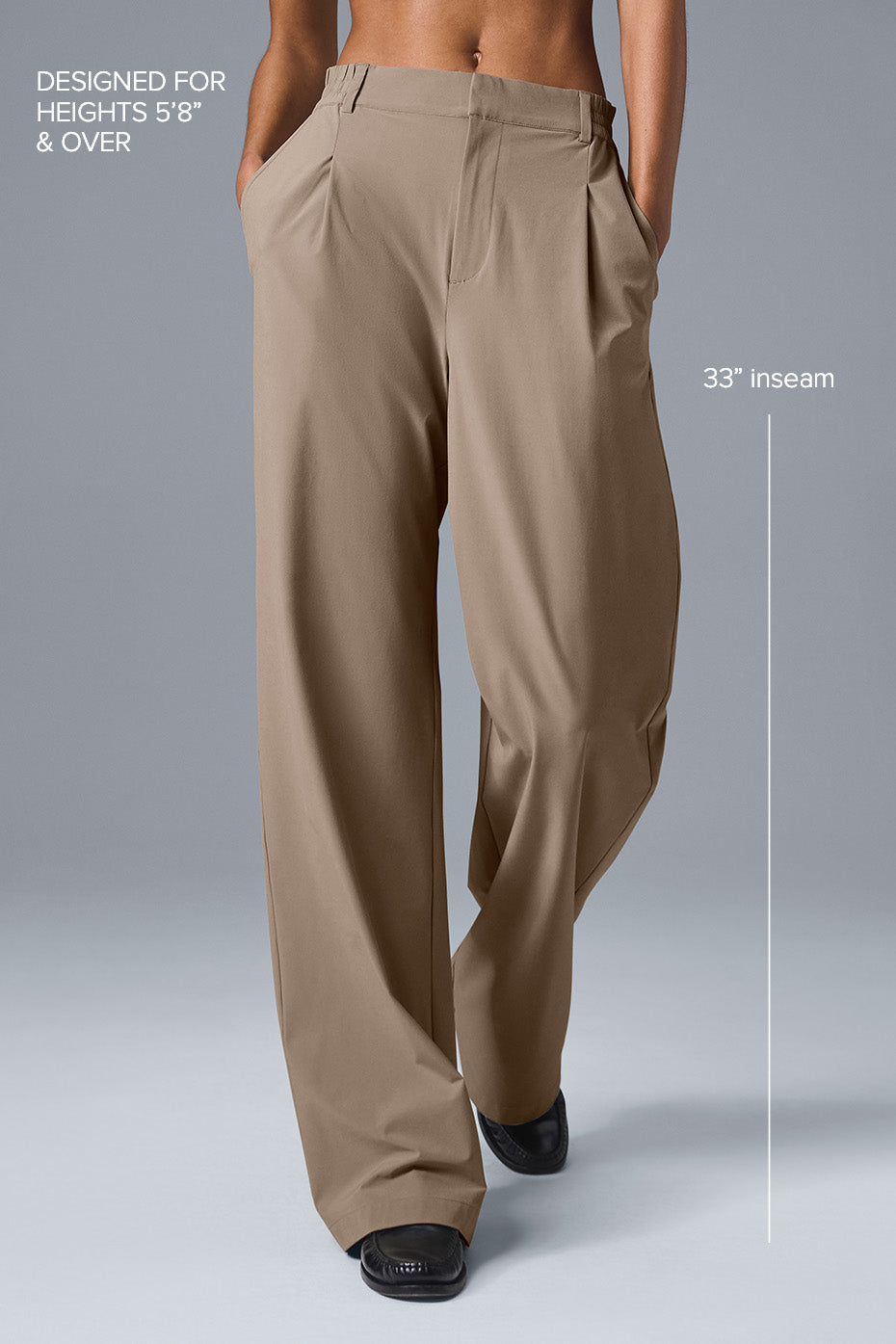 High-Waist Pursuit Trouser (Long) - Gravel - Image 2