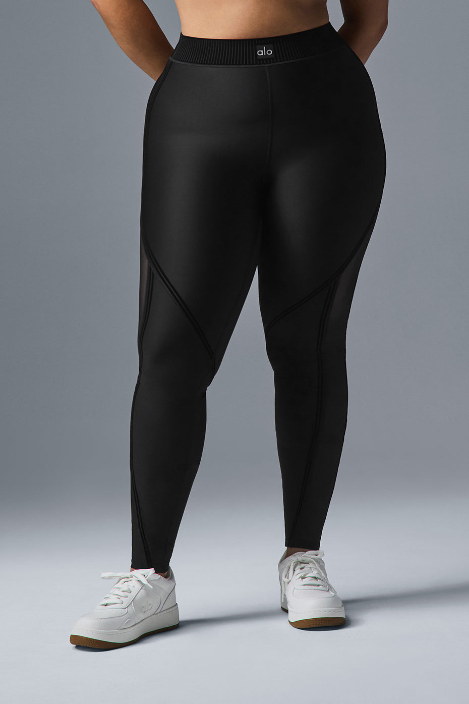 Airlift Mesh Line Up High-Waist Legging - Black - Image 9