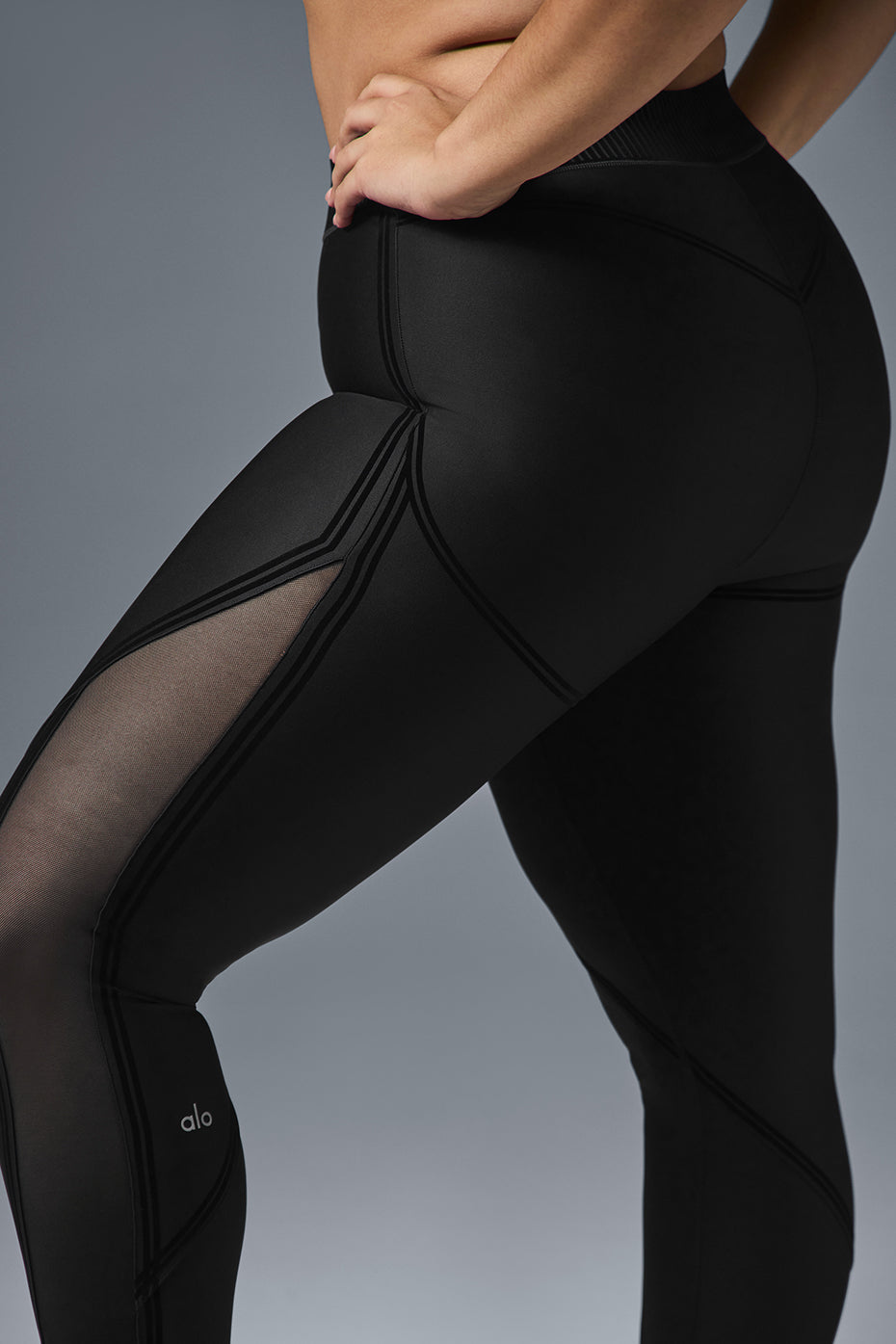 Airlift Mesh Line Up High-Waist Legging - Black - Image 13