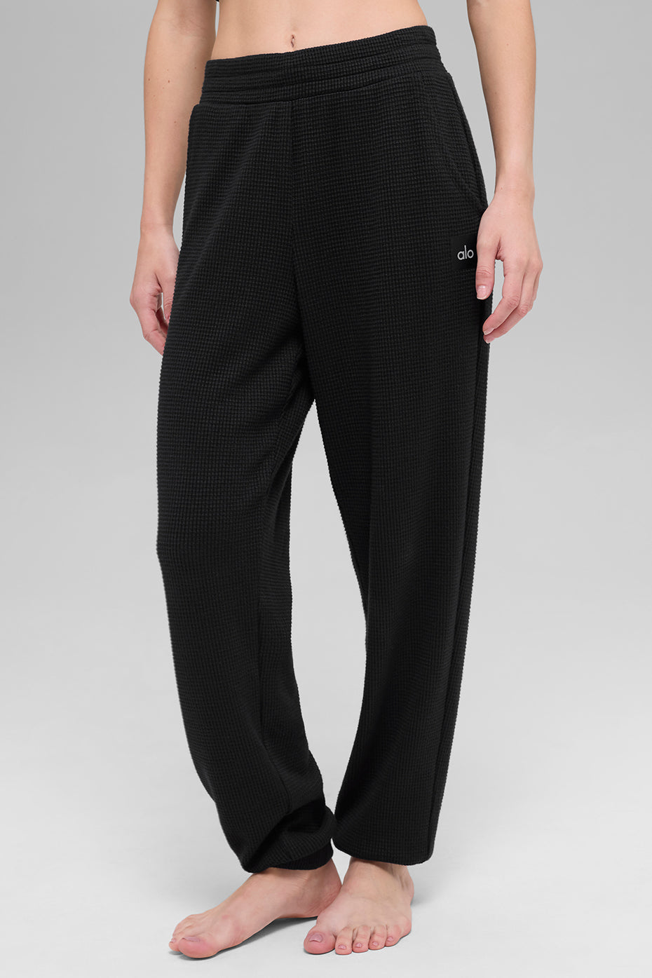 Waffle Weekend Escape Jogger - Black