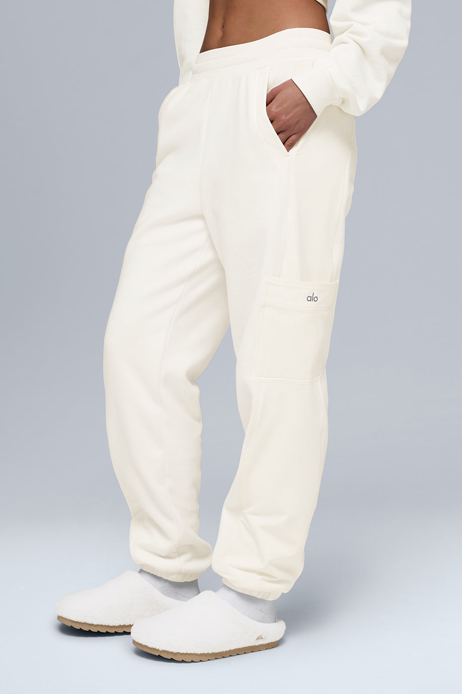 Polar Fleece Wintry Mix Pant - Ivory - Image 3