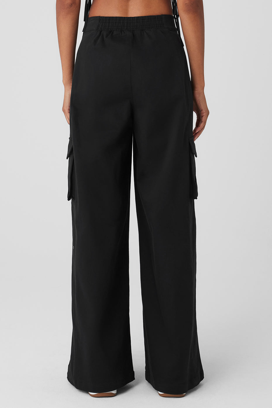 Show Off Cargo Wide Leg Trouser (Long) - Black - Image 3