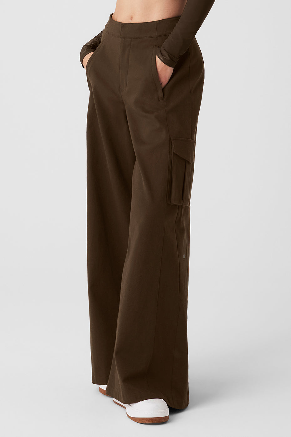Show Off Cargo Wide Leg Trouser - Espresso - Image 3