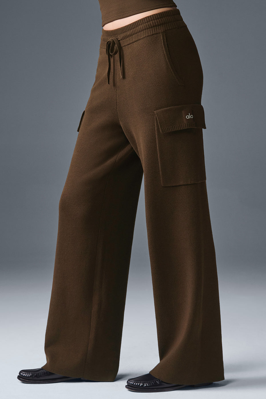 Scholar Knit High-Waist Cargo Pant - Espresso - Image 5