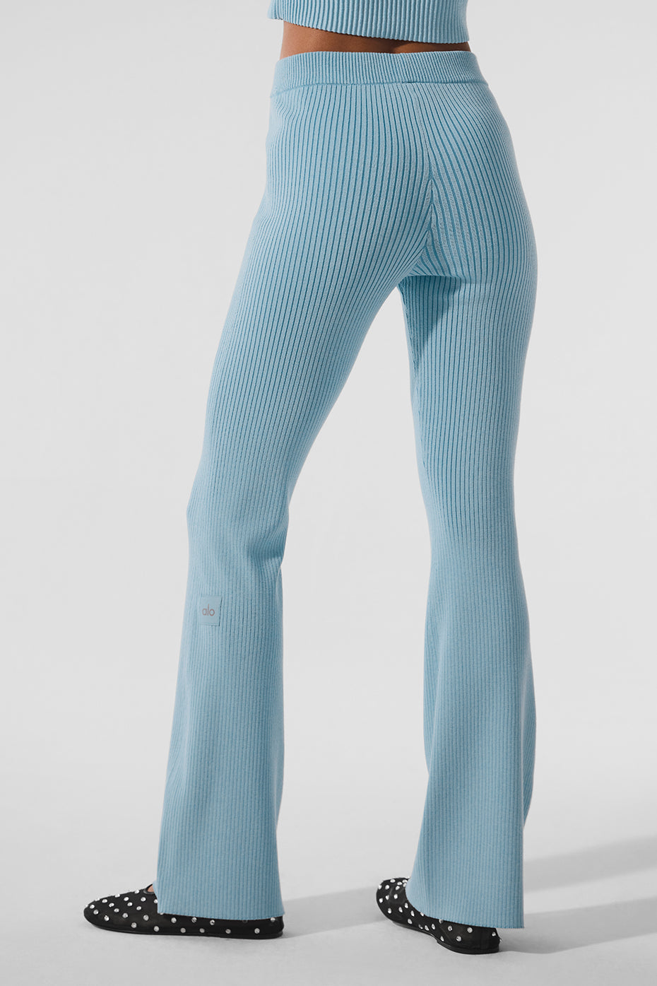 Denim Knit High-Waist Flare Pant - Celestial Blue/Dark Celestial Blue - Image 2