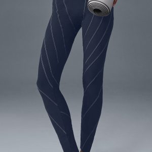 Alosoft High-Waist Sunray Legging - Navy/Ivory