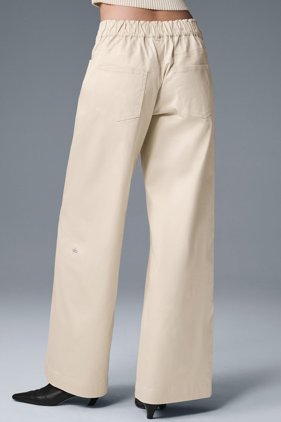 Wanderlust Wide Leg Trouser - Oat Milk - Image 3