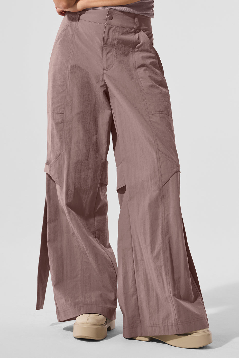 High-Waist Voyager Trouser - Mushroom