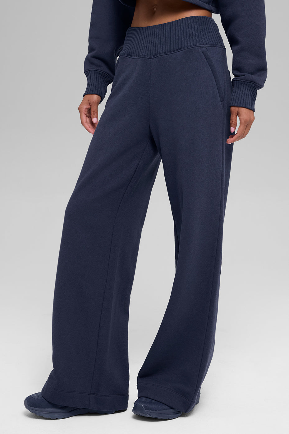 Serenity Wide Leg Sweatpant - Navy - Image 2