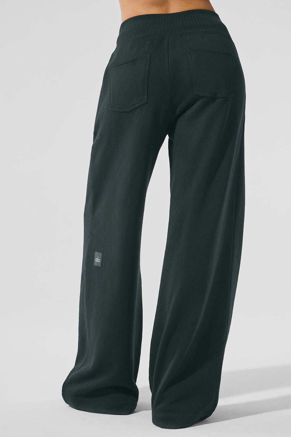 Serenity Wide Leg Sweatpant - Charcoal Green - Image 3