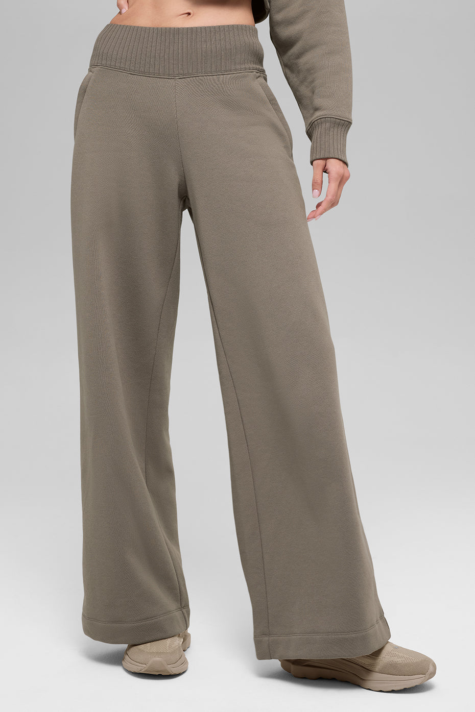 Serenity Wide Leg Sweatpant - Light Cocoa - Image 3